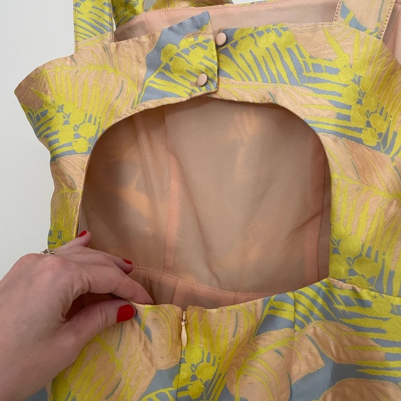 ASOS Yellow Pink Tropical Bow-Detail Playsuit - Picture 6 of 7